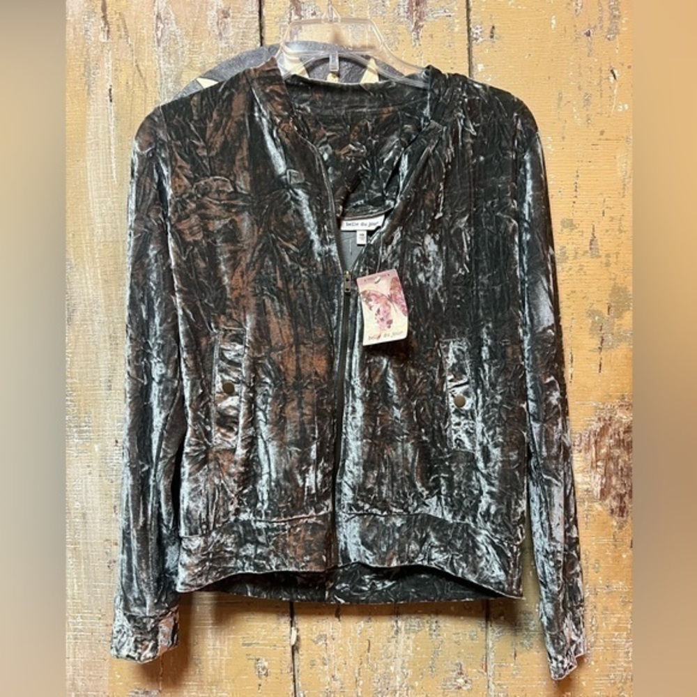 belle du jour crushed velvet jacket size small✨(T21)